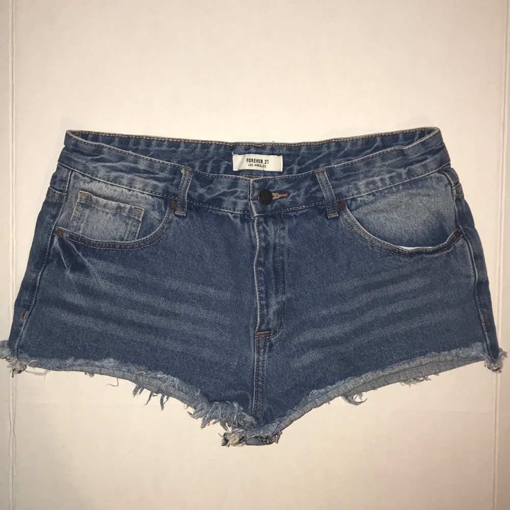 Forever 21 high waisted frayed hem shorts